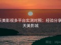 天美影视多平台实测对照：经验分享，天美影城