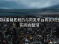 围绕蜜桃视频的与同类平台真实对比：实用向整理