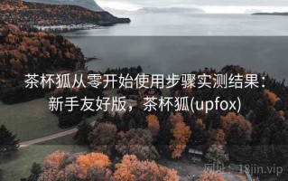 茶杯狐从零开始使用步骤实测结果：新手友好版，茶杯狐(upfox)
