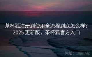 茶杯狐注册到使用全流程到底怎么样？2025 更新版，茶杯狐官方入口