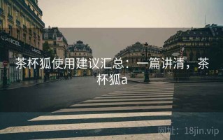 茶杯狐使用建议汇总：一篇讲清，茶杯狐a